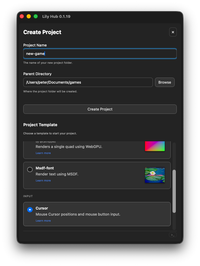 Create Mouse Cursor Project