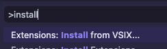 Install from VSIX